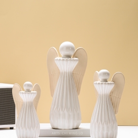 CERAMIC ANGEL CANDLEHOLDER